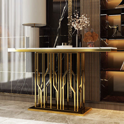 acheter Table d'entrée étroite en marbre de 120 cm de long avec finition brillante online manufacture