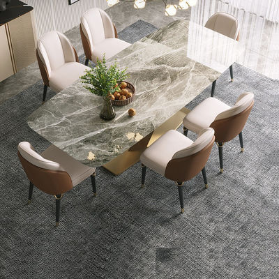 acheter Des tables à manger élégantes en marbre avec des pieds en acier inoxydable - commandes en vrac online manufacture