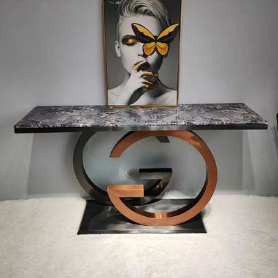 acheter Table d'entrée avec cadre en acier brillant hauteur 78 cm online manufacture