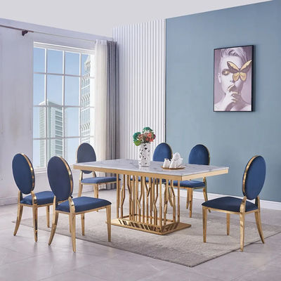 acheter Table à manger en acier inoxydable moderne de luxe online manufacture