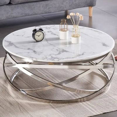 acheter Table de café circulaire en acier inoxydable de luxe online manufacture
