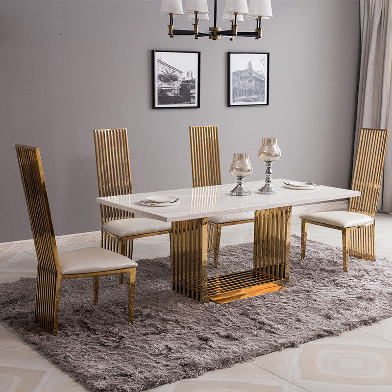Table à manger carré en marbre Taille appartement Table de cuisine Longueur 1,8 m/2m