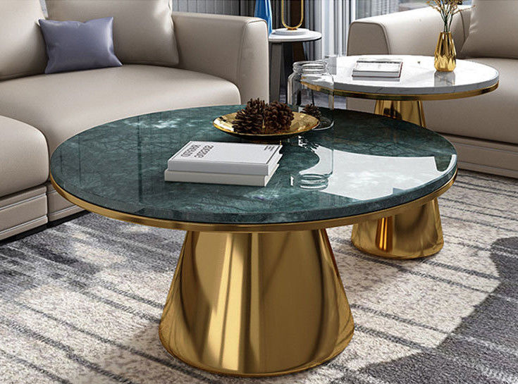 SEDIA Fabriqué en marbre Table à café de combinaison Cercle Pas de rangement Pour les salons